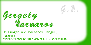 gergely marmaros business card